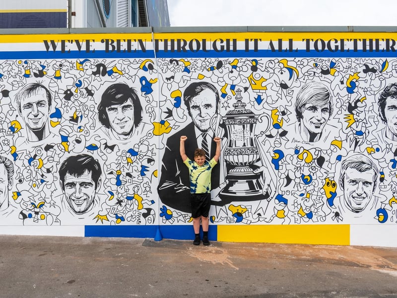 The artwork was unveiled to pay tribute to the 50th anniversary of Leeds United's 1972 FA Cup-winning side. It depicts squad members around legendary manager Whites boss Don Revie A. It was painted by Nicolas Dixon and sports artist Paul Trevillion, at Lowfields Road near Elland Road.