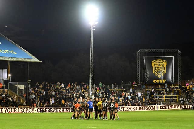 A general view of Castleford Tigers playing Catalans Dragons at OneBore Stadium in August. Picture by Matthew Merrick/SWpix.com.