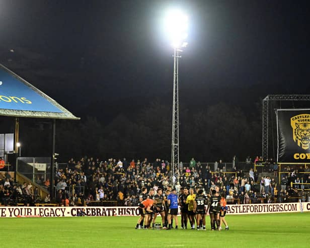 A general view of Castleford Tigers playing Catalans Dragons at OneBore Stadium in August. Picture by Matthew Merrick/SWpix.com.