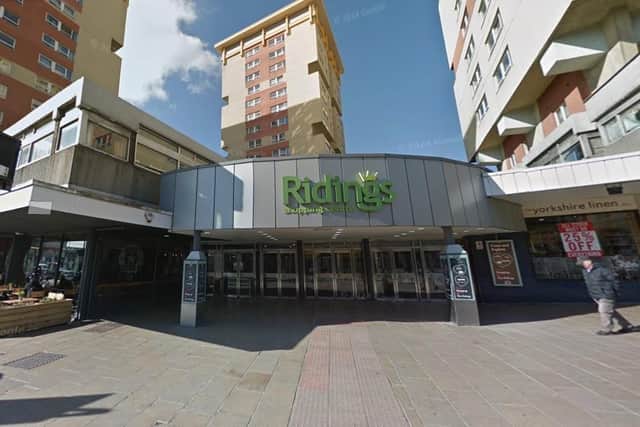 Kirkgate entrance to The Ridings shopping centre, Wakefield.