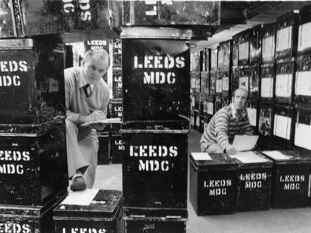 Equipping 334 polling stations in Leeds with ballot boxes and election notices has been a long job for Leeds electoral registration office clerk messengers Wilf Lister (left) and Peter Sharpe. The pair have spent most of the time leading up to polling day in the Belgrave House storage room, getting the boxes ready to serve the city's eight constituencies. About 50 of the boxes needed repairing after suffering damage at the May local council elections, but this was put down to wear and tear. The most common problem with the boxes has been damaged locks, but some of them have seen many years of election service, said Mr. Tom McCarthy, deputy elections officer. Each box is equipped with notices, stamping equipment, and pencils.More than 600,000 ballot papers were handed out to presiding officers when they were sworn in on Tuesday to give their declaration of secrecy, said Mr. McCarthy.