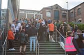 Queues outside the Piece Hall for one of the gigs this year