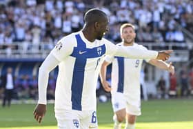 START: For Leeds United midfielder Glen Kamara, above, as Finland host Denmark in a Euros qualifier. Photo by JUSSI NUKARI/Lehtikuva/AFP via Getty Images.