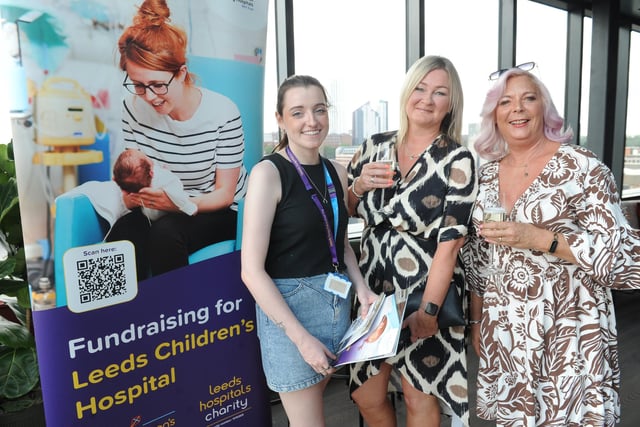 Erina Hughes of Leeds Hospitals Charity attended the event with Michaela Swift and Angela Gale.