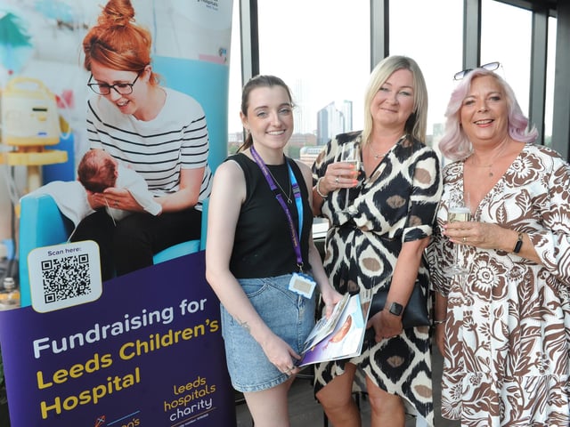 Erina Hughes of Leeds Hospitals Charity attended the event with Michaela Swift and Angela Gale.