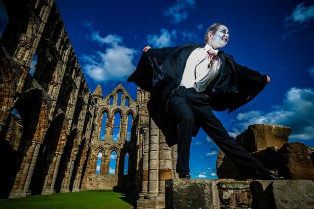 Bram Stoker spent time in Whitby and was inspired by the sweeping headland and gothic abbey for his novel Dracula