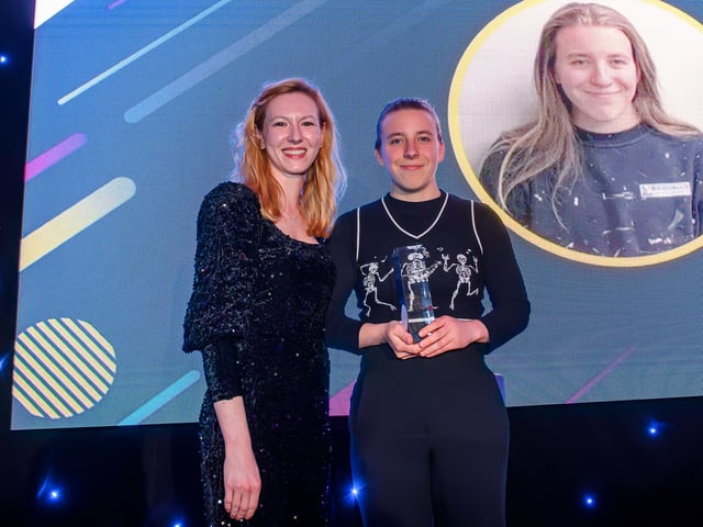 Intermediate Apprentice of the Year Award winner Faith Loynes, of Bagnalls, with Dani Flavell, of Yorkshire Water