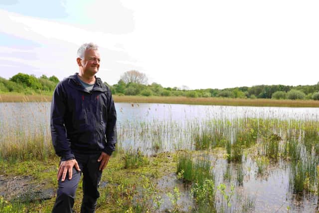 Jon Mitchell at one of the locations featuring in a video series produced by Hull Trains