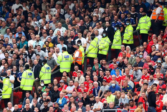 OBSTACLES: When it comes to re-arranging Leeds United's clash against arch rivals Manchester United at Old Trafford. above. Photo by Catherine Ivill/Getty Images.