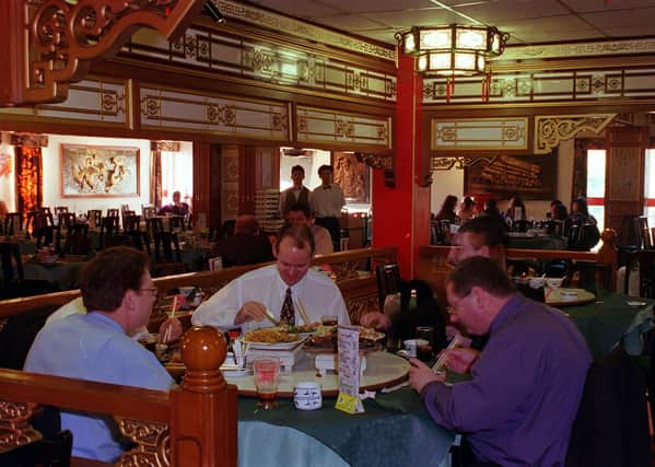 The interior at Maxi's restaurant, Leeds, in the early 2000s.