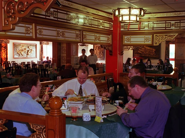 The interior at Maxi's restaurant, Leeds, in the early 2000s.