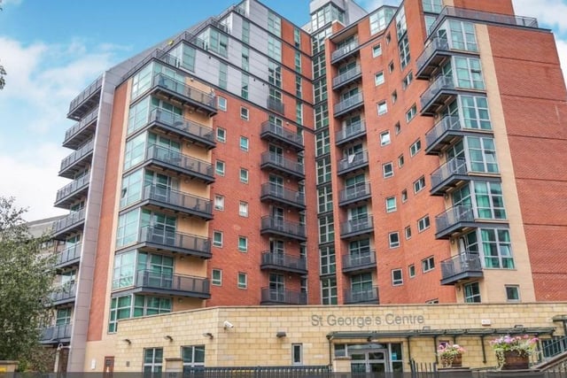 This one-bedroom apartment is located in the heart of the city centre in Great George Street. It has a modern design, with an open-plan kitchen and living area, a spacious double bedroom and a bathroom. It's on the market for £133,000.