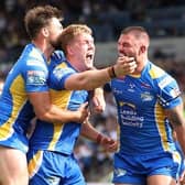 James McDonnell celebrates scoring what fan David Muhl reckons was one of Leeds Rhinos' best tries of the season, against Wigan Warriors. Picture by John Clifton/SWpix.com.