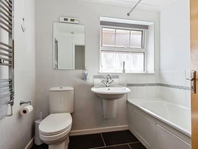 The modern family bathroom completes the first floor.