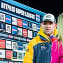 Leeds Rhinos coach Rohan Smith is interviewed by Sky Sports' Jenna Brooks. Picture by Allan McKenzie/SWpix.com.