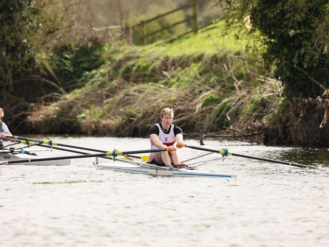 Liam Carroll in action during the race