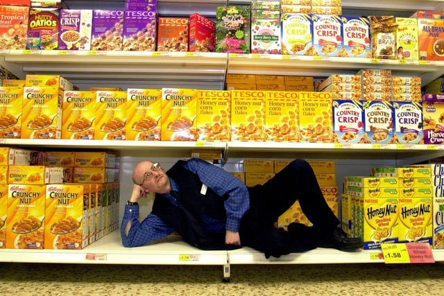 Martin Burling, of Seacroft, Leeds, who found a job packing shelves at Tesco's new store in Seacroft in 2000.