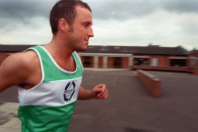 Ian Yapp, deputy headteacher at Ingram Road Primary School, pictured in training for the London Marathon in April 1998.
