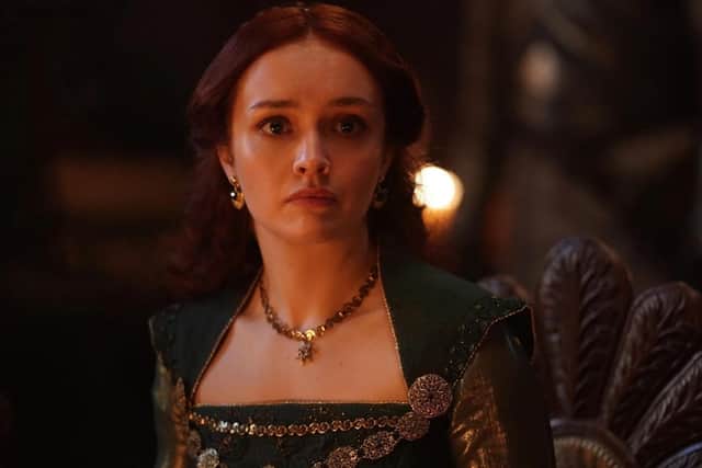 Alicent Hightower (Olivia Cooke) is the second wife of King Viserys, and part of an extremely old and powerful dynasty in Westeros. She has four children with the king, including Aegon II, who she believes is rightful heir to the Iron Throne. Her father Otto Hightower is Hand of the King to Viserys.