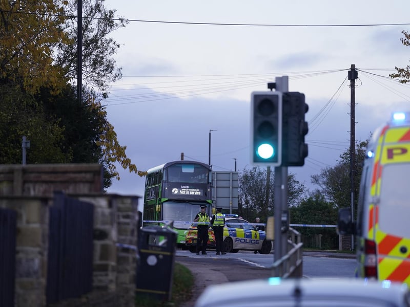 Police activity in Horsforth, Leeds, after a 15-year-old boy has been taken to hospital in a critical condition after he was assaulted near a school. Photo credit: Danny Lawson/PA Wire