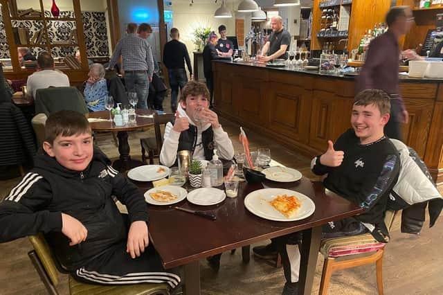 A trio of 'mature' Leeds boys - Will, 12, Charlie, 13 and Leo, 13 - went viral after their attitude during their first meal out together was praised by the management of top Italian restaurant Salute At The White Swan.