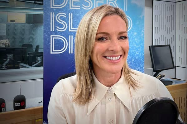 Gabby Logan appeared on BBC Radio 4's Desert Island Discs this morning,  and said she assumed "a lot of responsibility" following her brother's death at the age of 15 (Photo: BBC/Emily Youlton)