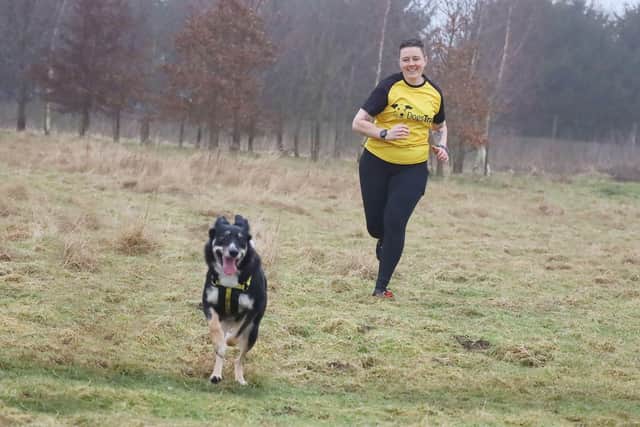 Amy Carlin training with Nova the Border Collie.