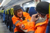 Chancellor Rachel Reeves during a visit to Neville Hill TrainCare Depot in Leeds. PIC: Danny Lawson/PA Wire