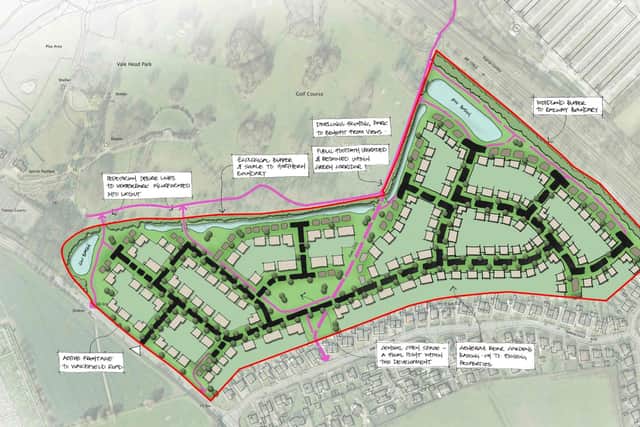 A masterplan of Banks Property's Hollins Bank development in Hemsworth