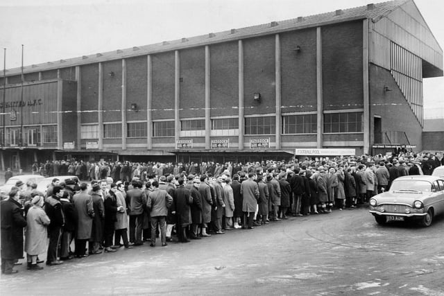 Record queues formed at Elland Road in January 1964, when Leeds United fans descended on the stadium to secure tickets for an FA Cup clash with Everton.