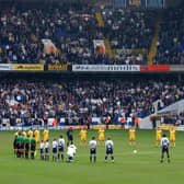 Leeds and Spurs hold a minutes silence in honour of the Queen Mother before the FA Barclaycard Premiership match at White Hart Lane, in 2002 Mandatory credit: Shaun Botterill/Getty Images