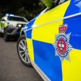 Officers responded to reports that a red Hyundai car, containing five people, had left the carriageway and crashed into trees.