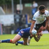 Kallum Watkins is set to make his 400th career appearance when Leeds Rhinos face Warrington Wolves on Saturday. Picture by Steve Riding.