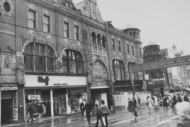 The County Arcade on Briggate in July 1974.