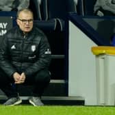 Marcelo Bielsa, Manager of Leeds United looks on during the Premier League match between West Bromwich Albion and Leeds United at The Hawthorns on December 29, 2020 in West Bromwich, England.