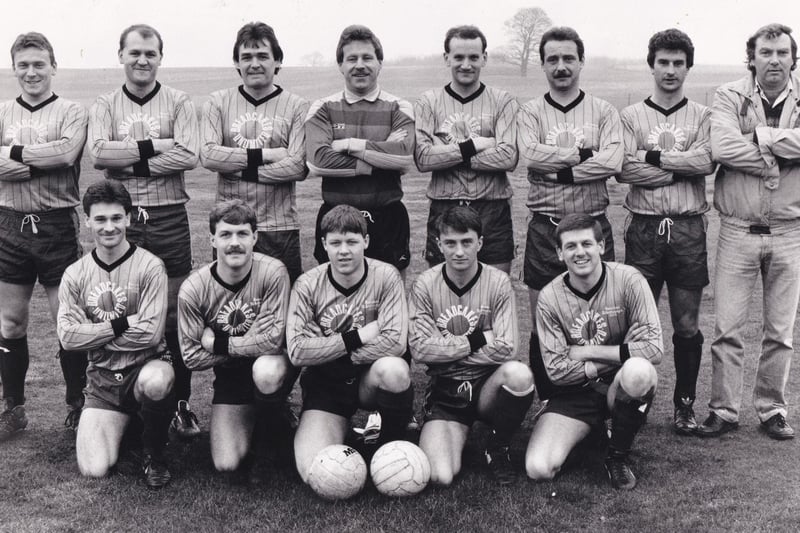 West Yorkshire League side Beeston St. Anthony's pictured in February 1988. Back row, from left, are Chris Duggan, Mark Elmy, Kevin Jordan, Mick Wesden, Paul Chadwick, Ron Sellars, Brian Wood and Terry Rowe (manager).  Front row, from left, are Richard Haigh, Brian Townend, Glen Smith (captain), Neil Doughty and Mick Ford.