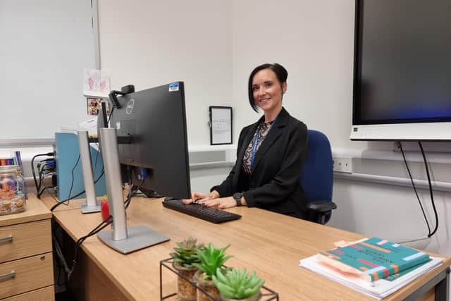 Mrs Ali in her office at Whitcliffe Mount Academy.