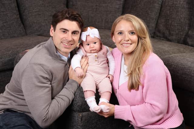 HECK! co-founder Jamie Keeble with wife Liv and daughter Sienna