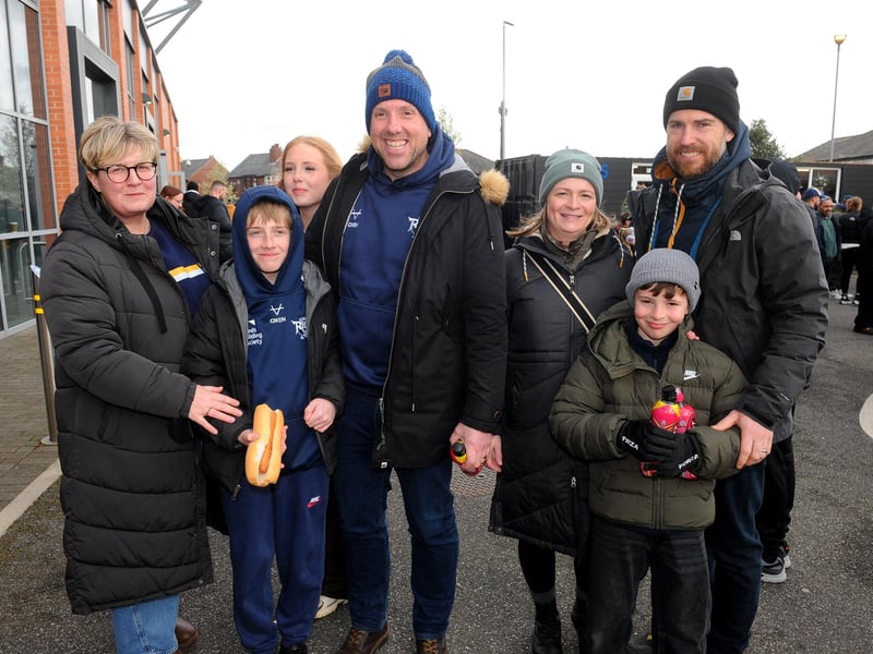 Fans outside AMT Headingley's South Stand before Sunday's game.