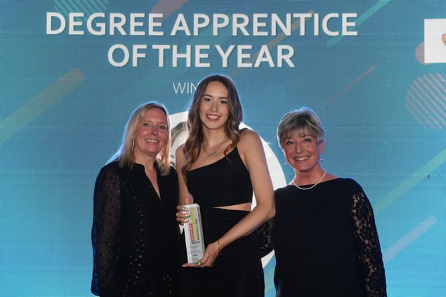 Tegan Hinch scooped up the Degree Apprentice of the Year award at the second West Yorkshire Apprentice Awards 2023.