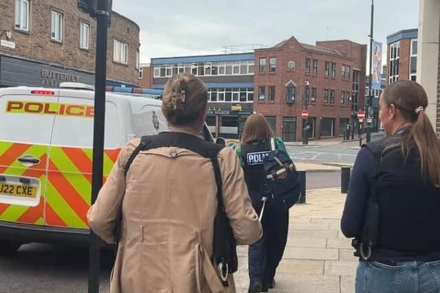 The Modern Slavery and Human Trafficking team out in Wakefield.