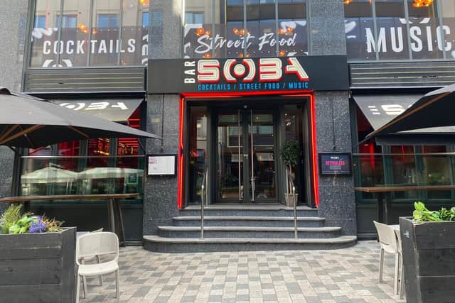 Bar Soba, located on Greek Street.