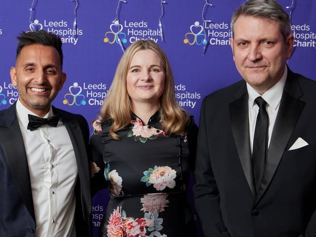 Dr Amir Khan, Esther Wakeman and Paul-Watkins, director fundraising at the charity