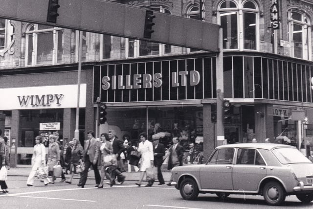 Did you enjoy a meal at Wimpy back in the day or buy a pram from Sillers? Pictured in July 1974.