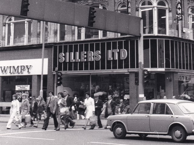 Did you enjoy a meal at Wimpy back in the day or buy a pram from Sillers? Pictured in July 1974.