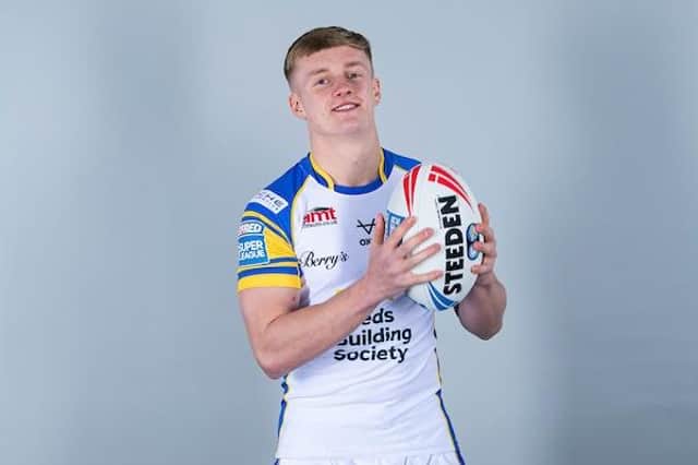 Nineteen-year-old Alfie Edgell has moved up to second-choice full-back for Leeds Rhinos this year. Picture by Allan McKenzie/SWpix.com .