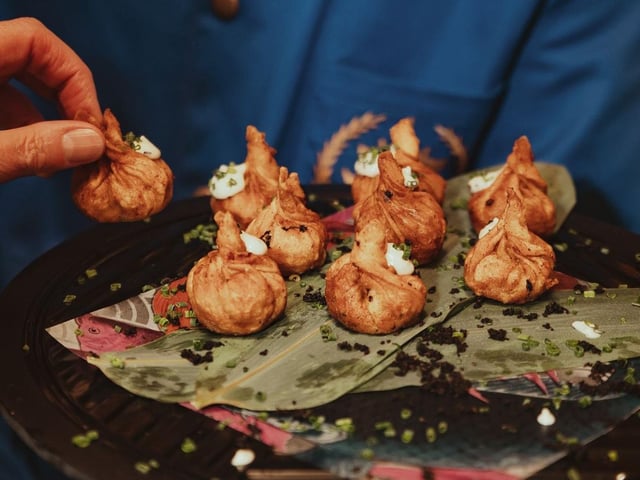 The Lobster Wonton, Black Truffle & Yuzu Kosho canape