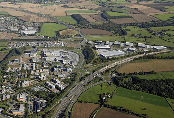 An Ariel view of the proposed masterplan for Leeds Thorpe Park.