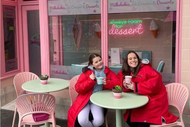 Frankie-Jae Simmonds, left, with Ellie Leach, right.