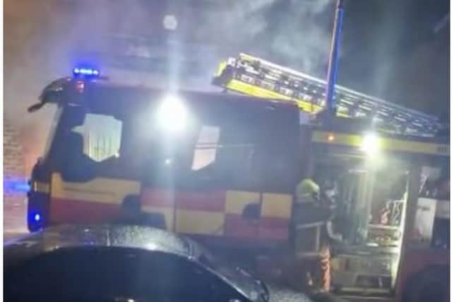 Fire crews were called to the blaze on Burley Lodge Road late on Monday night.